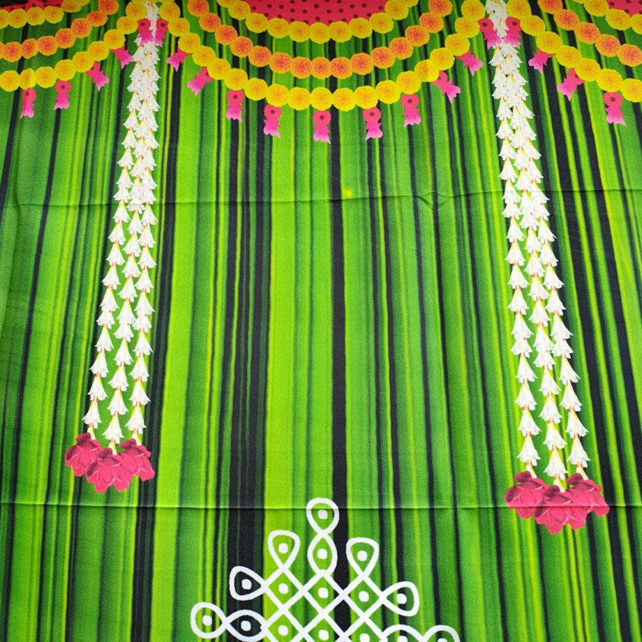 5'x8' Lakshmi & Kolam Backdrop (Taiwan Cloth)