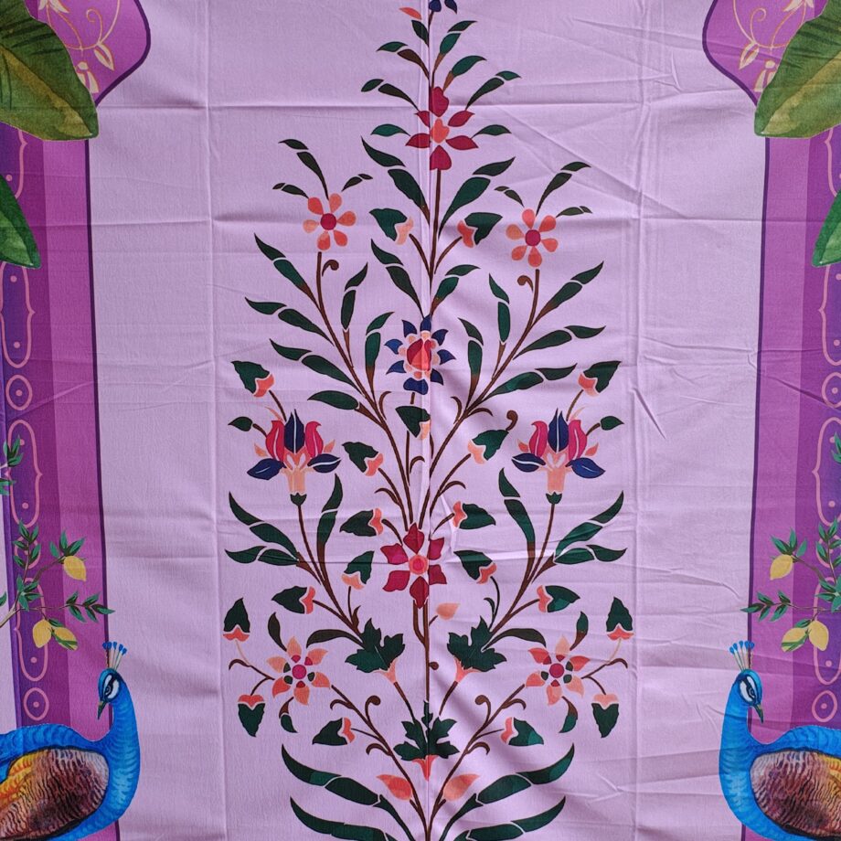 8'x8' Beautiful Purple Traditional Dwara Backdrop (Crush Cloth)