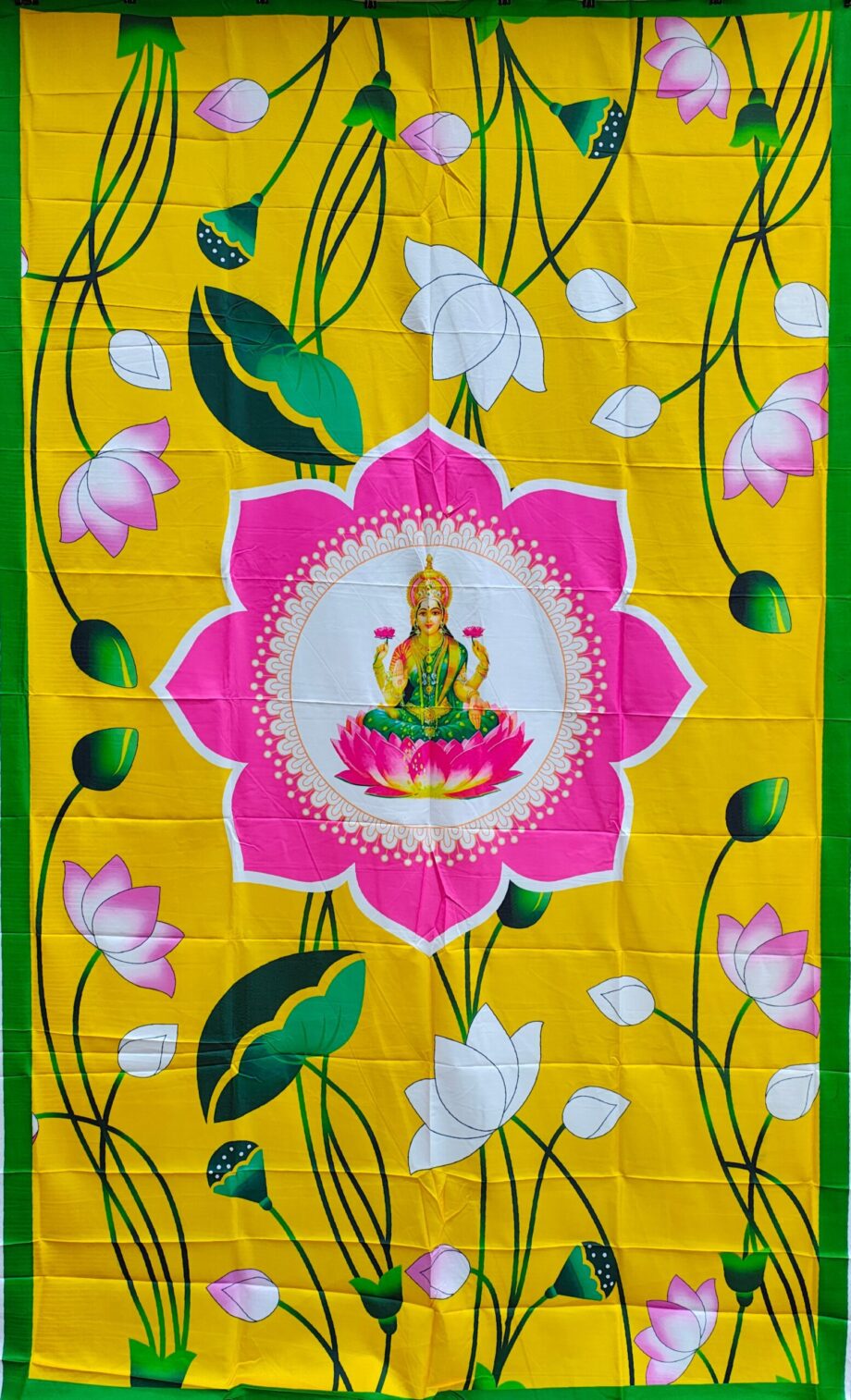 5'x8' Lakshmi Lotus Yellow Backdrop (Taiwan Cloth)