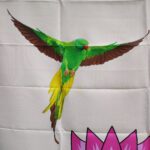 5'x8' Parrot with Lotus backdrop (Taiwan cloth)