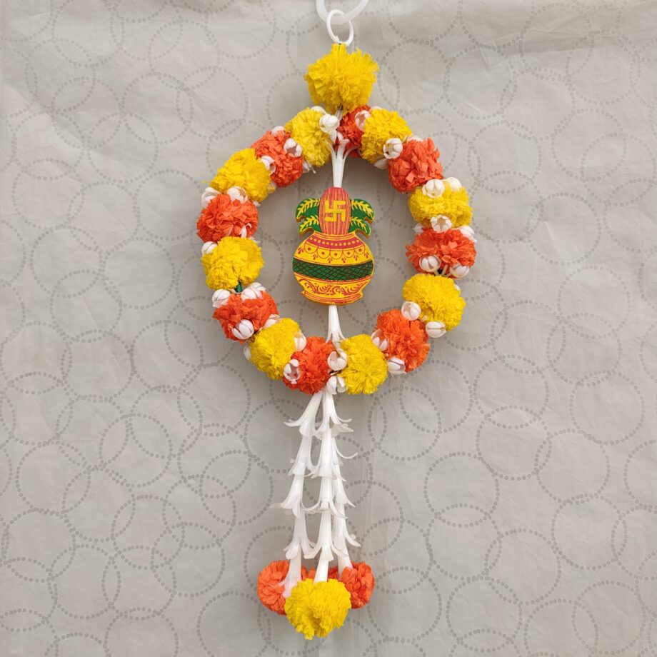 Marigold Round Hangings with Kalash