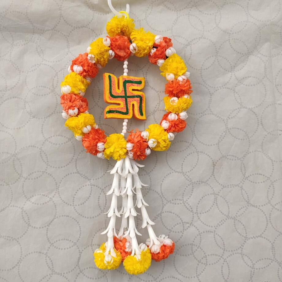 Marigold Round Hangings with Swastik