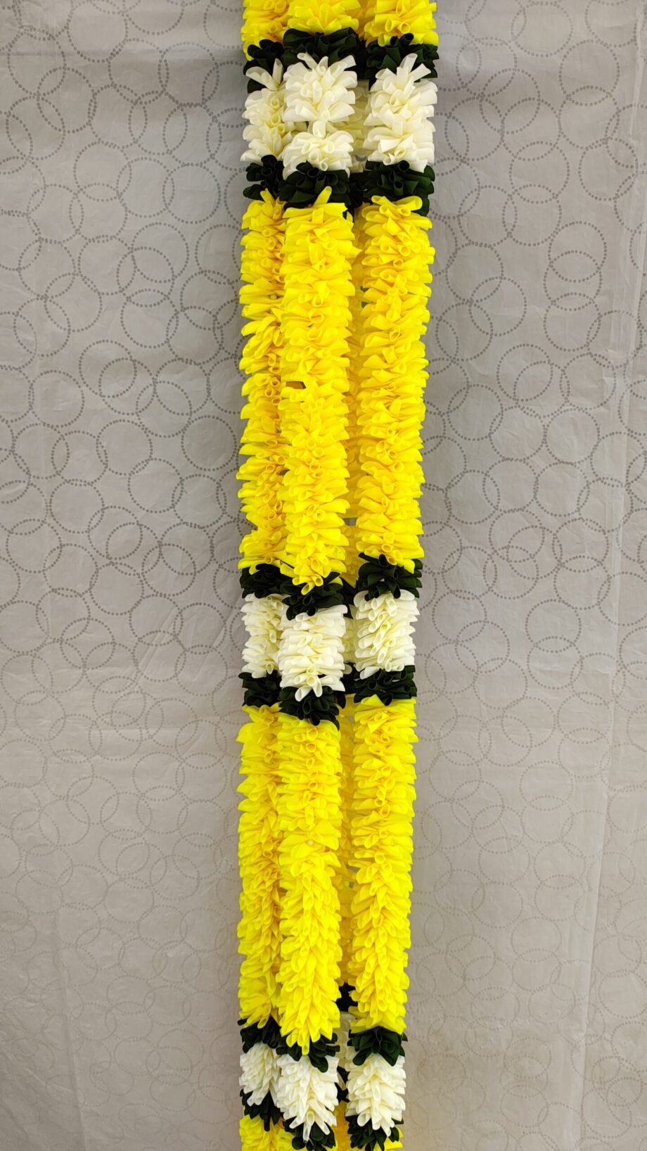 Pair of Yellow Mogra Garland with Pearl Hangings