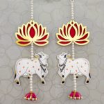 Pair of Lotus & Kamdhenu Hangings