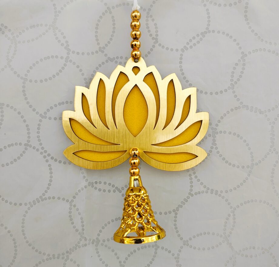 Gold Lotus Hangings (Pack of 10 Pcs)