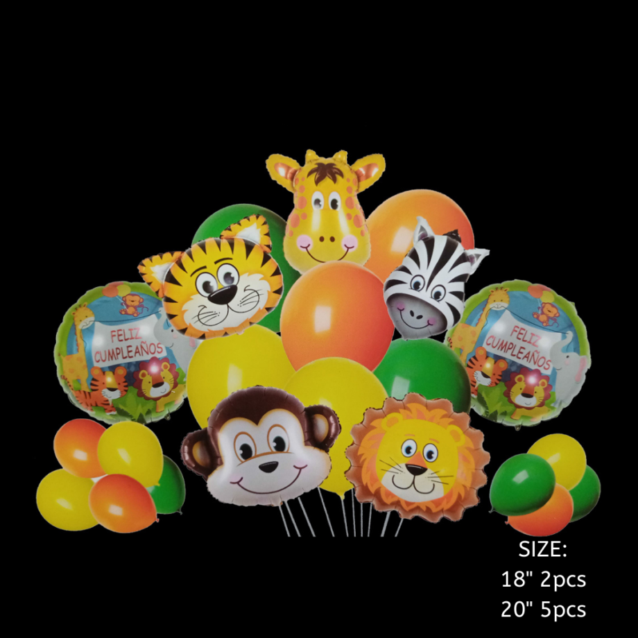 Jungle Birthday DIY Decoration Kit (92 pcs)