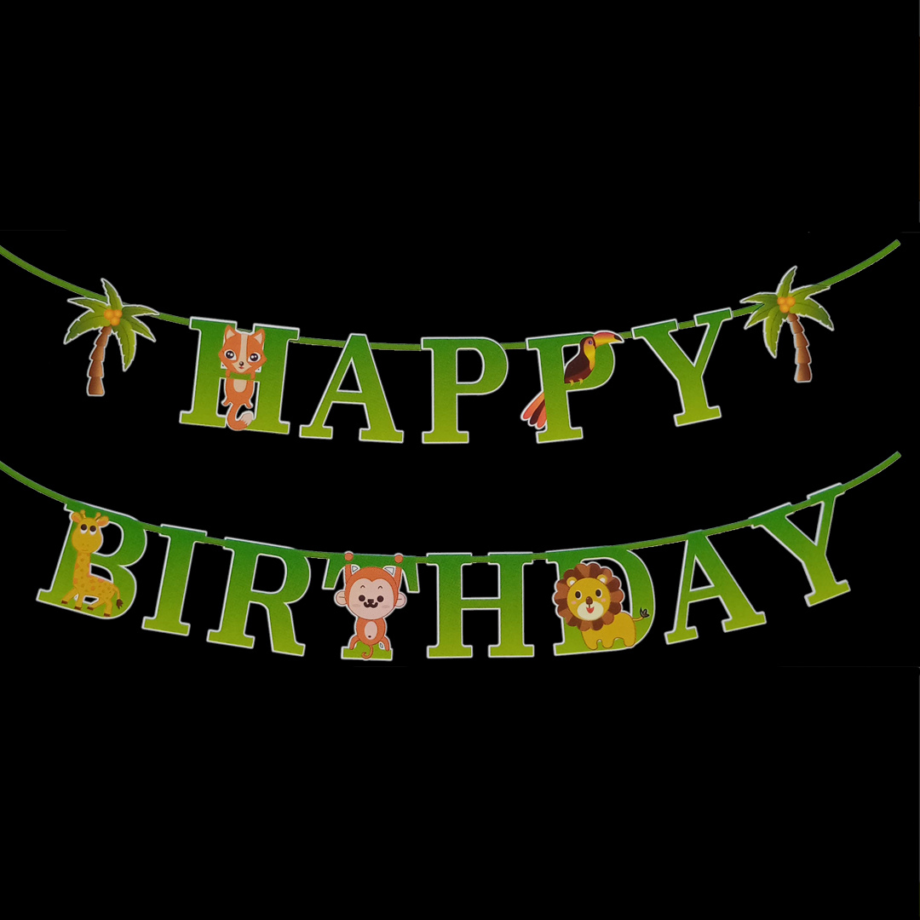 Jungle Birthday DIY Decoration Kit (92 pcs)