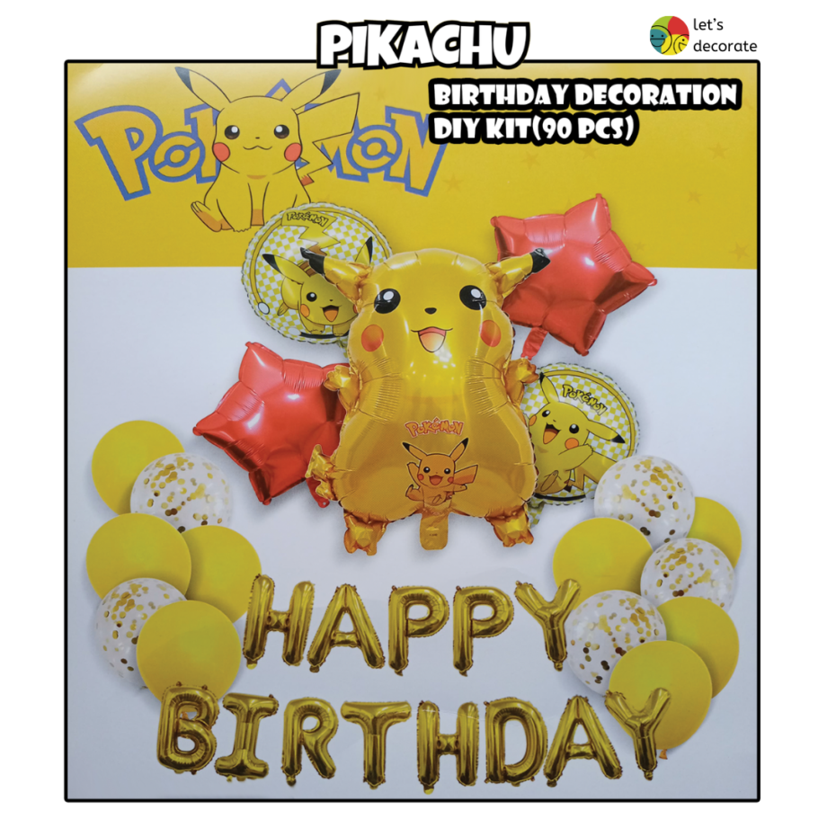 Pikachu Birthday DIY Decoration Kit (90 pcs)