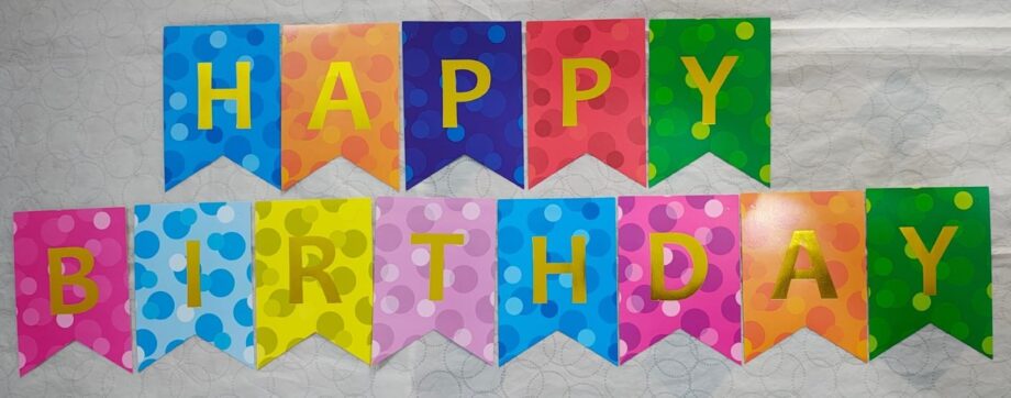 Multicolored Happy Birthday Banner