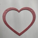 6Pc Heart Shaped Danglers - Pink