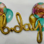 9Pcs bday foil balloon set