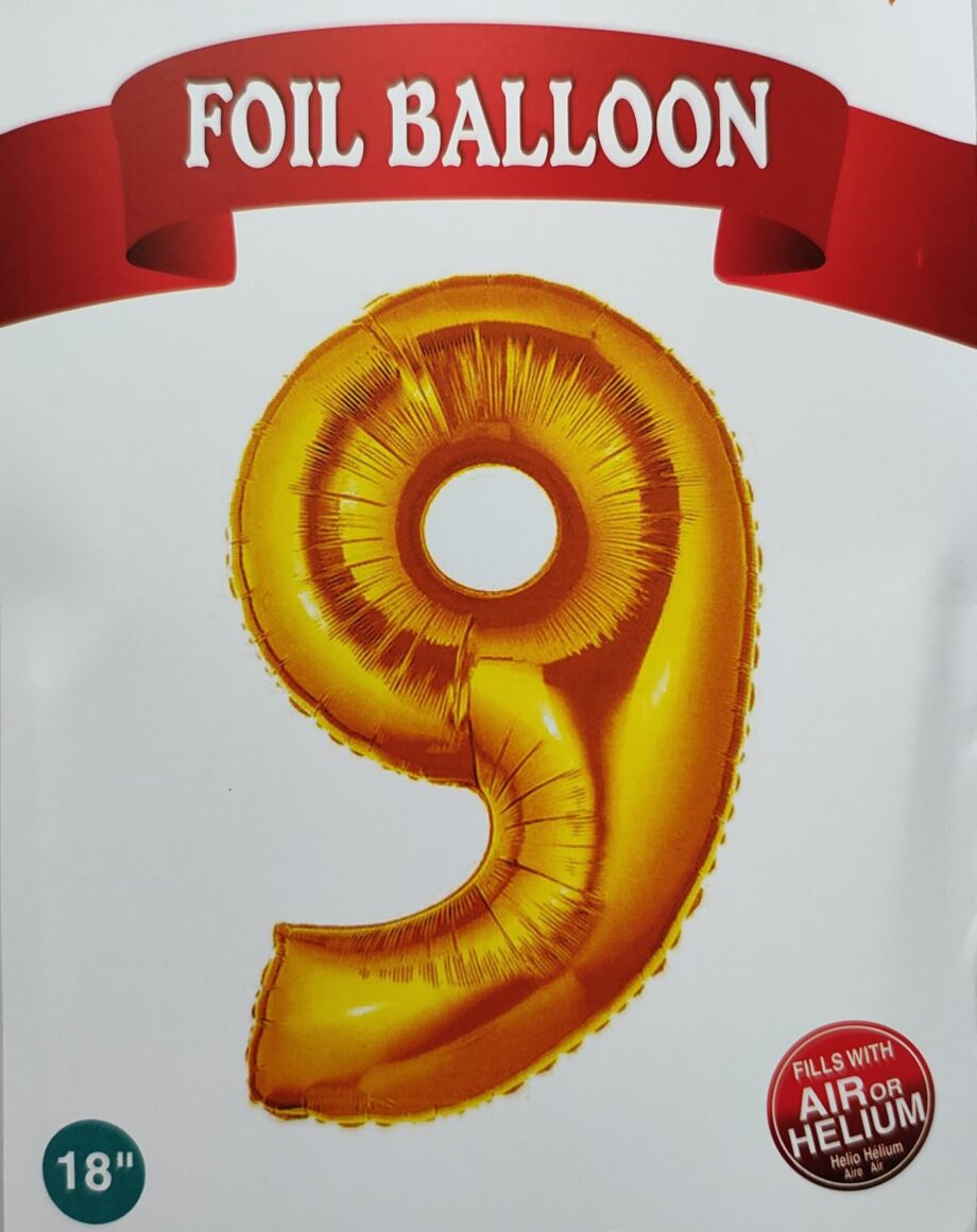 Number '9' Foil Balloon