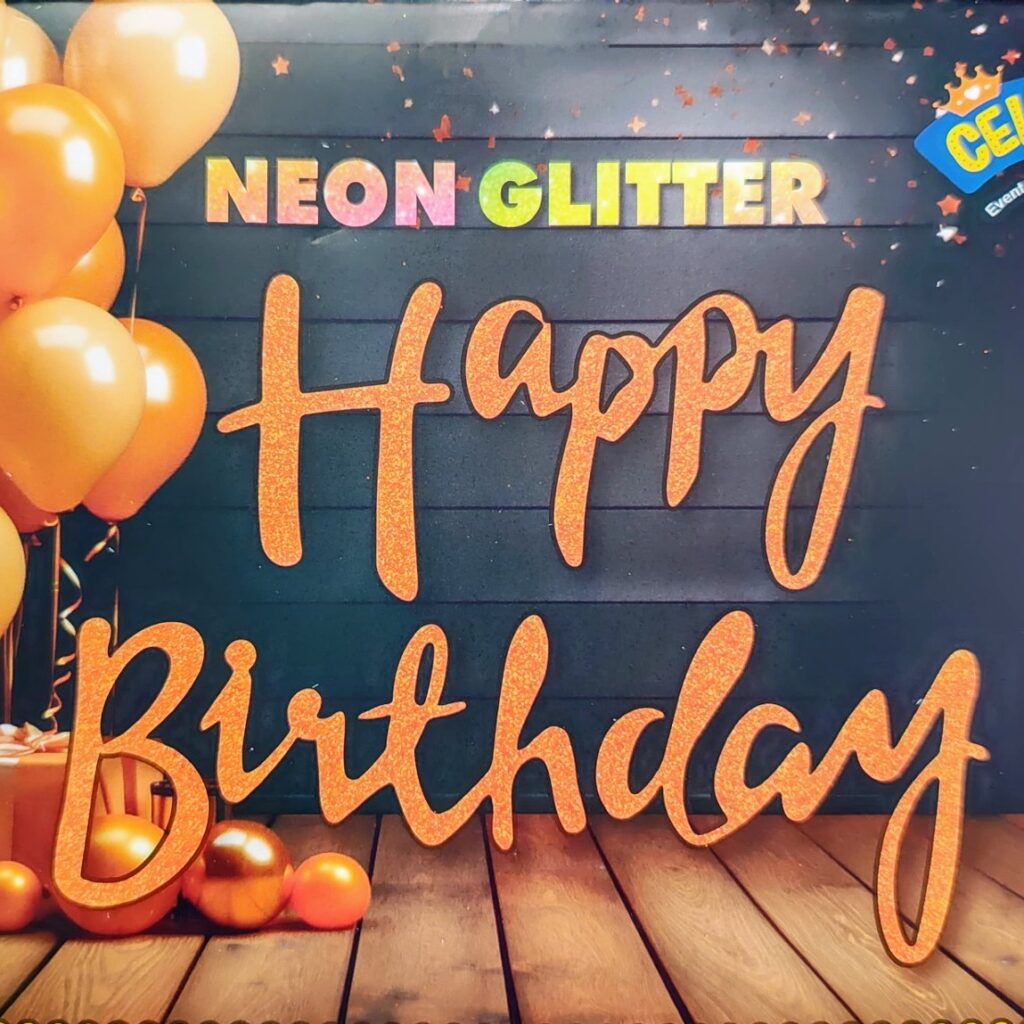 Seyal DIY Happy Birthday Banner 3 Meter – Glitzerndes, Holografisches Partybanner Zum Aufhängen